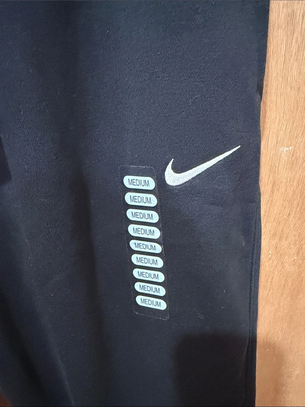 Nike Black Joggers with White Swoosh